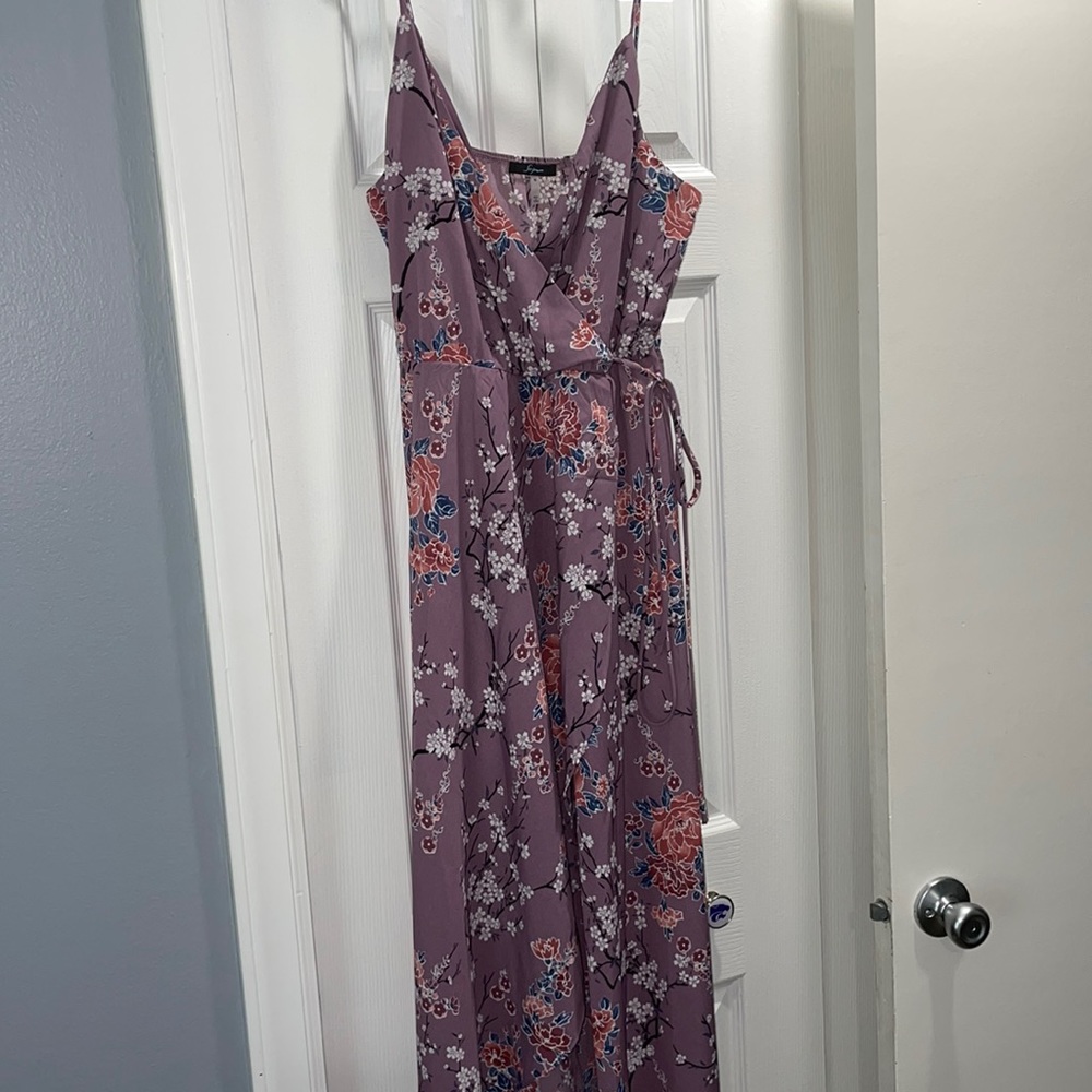 Floral, high-low maxi dress